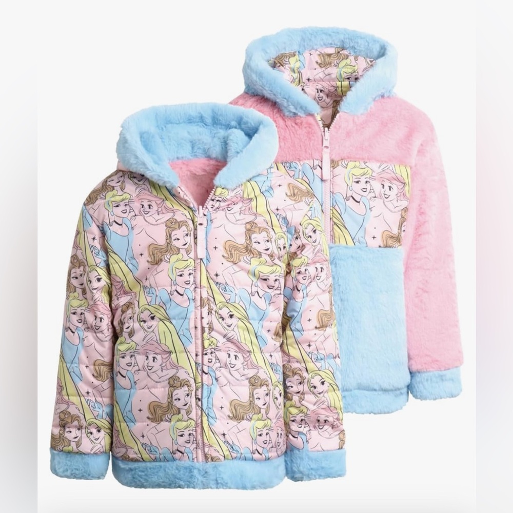Kids Pink and Blue Princess Jacket Reversible